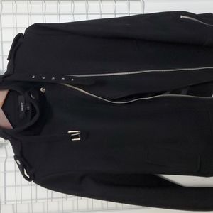 Black wool-blend jacket